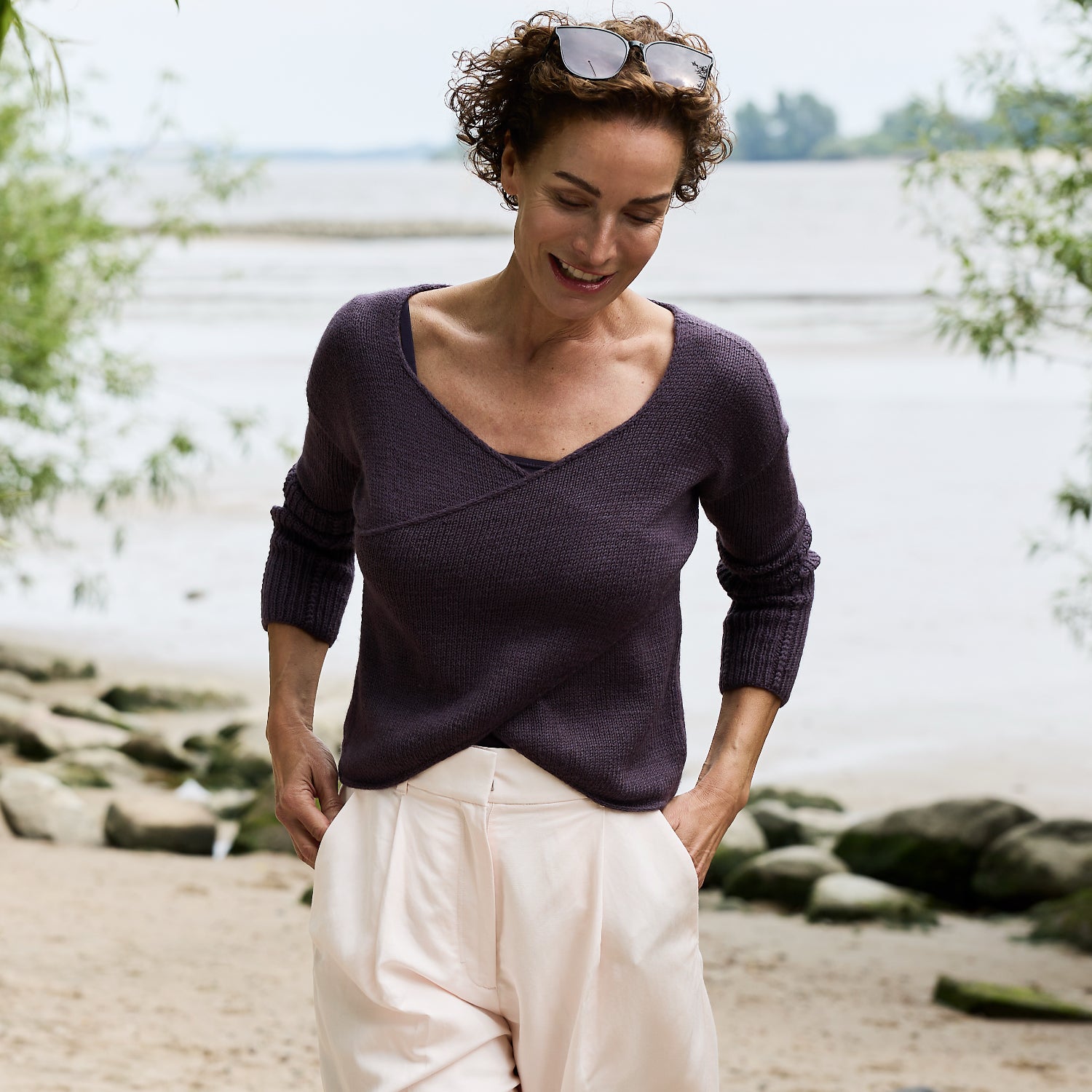Rosy Green Wool Twilight Trail schema maglione