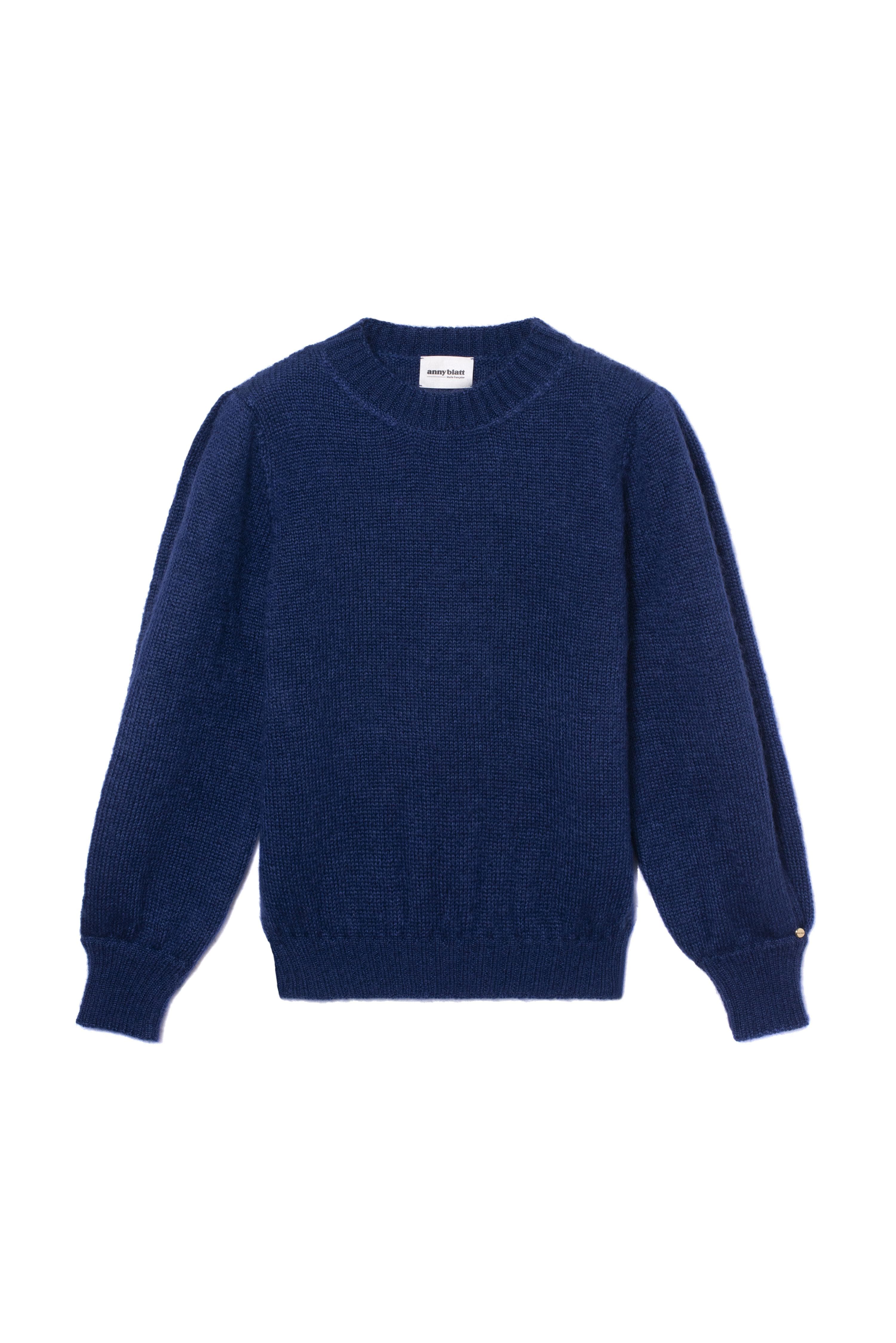 Annyblatt Alix maglione mohair seta blu marino