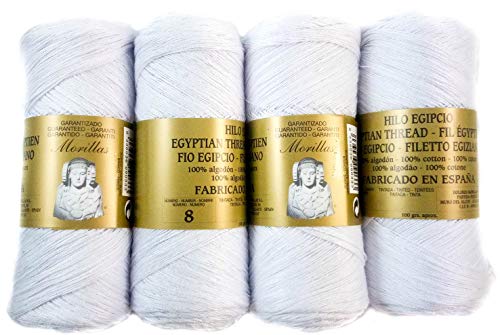 Morillas Zepelines Ne 8/2 cotone perlato bianco 4x100 g