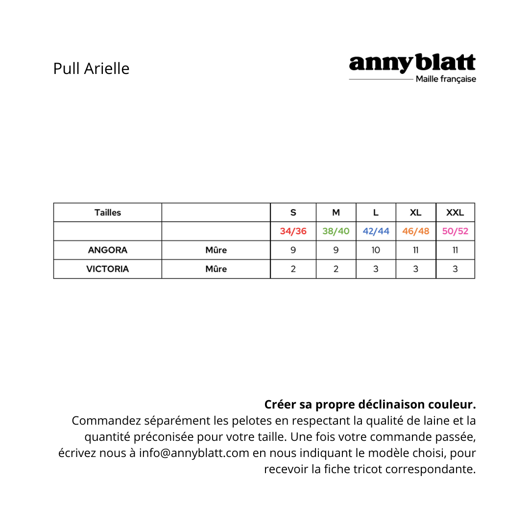 Annyblatt Arielle kit maglia angora trecce