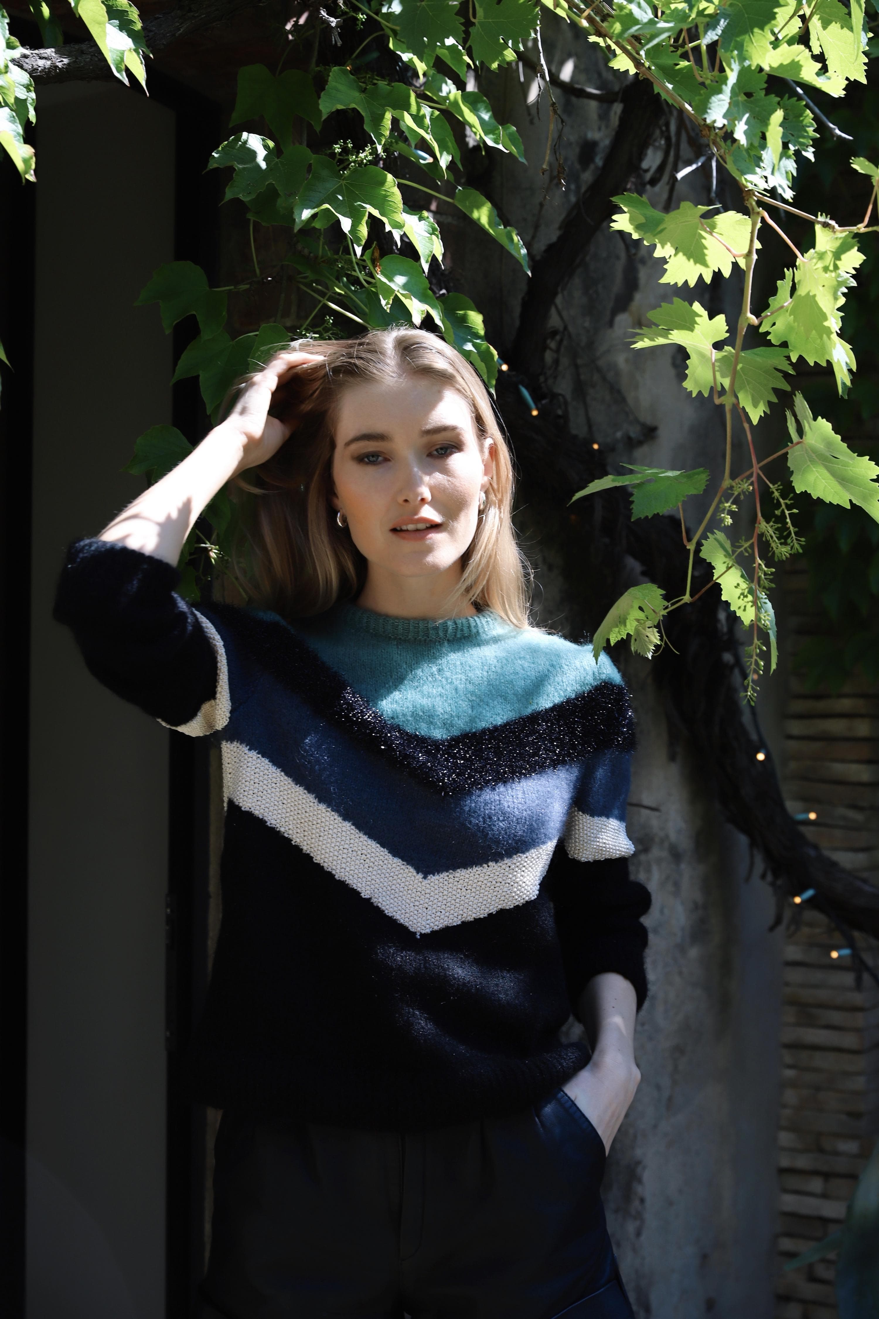 Anny Blatt Donna kit maglione mohair seta amande M