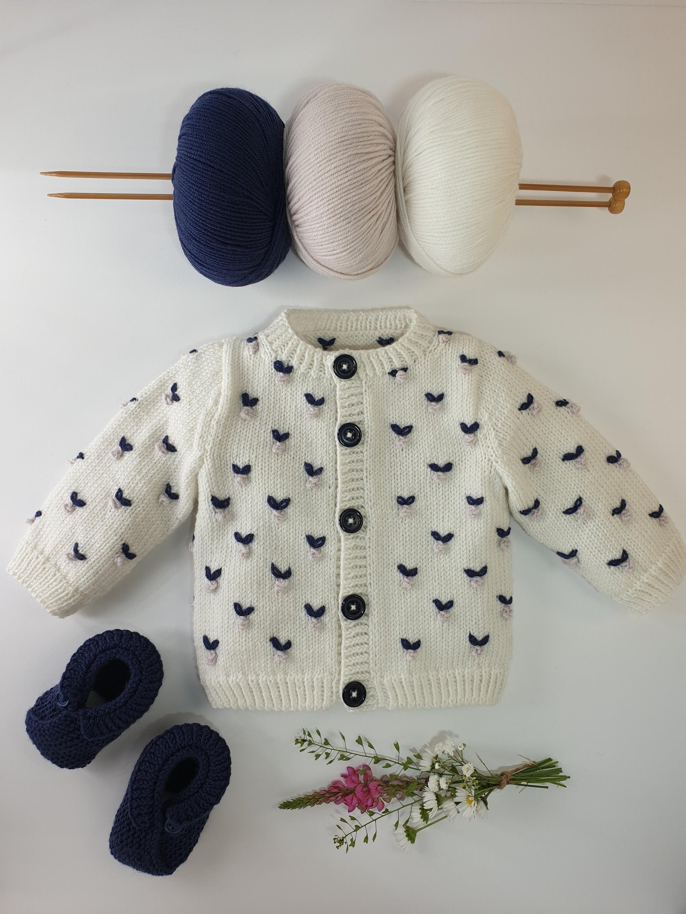Annyblatt Jasmin cardigan neonato kit lana Taglia 1