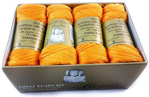 Morillas Zepelines Ne 5/2 cotone perlato 8pz arancione 16