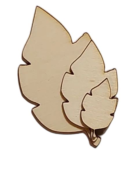 Il Filo di Arianna Formallegra Foglie Seghettate SFL96 sagome legno 3/4/5 cm