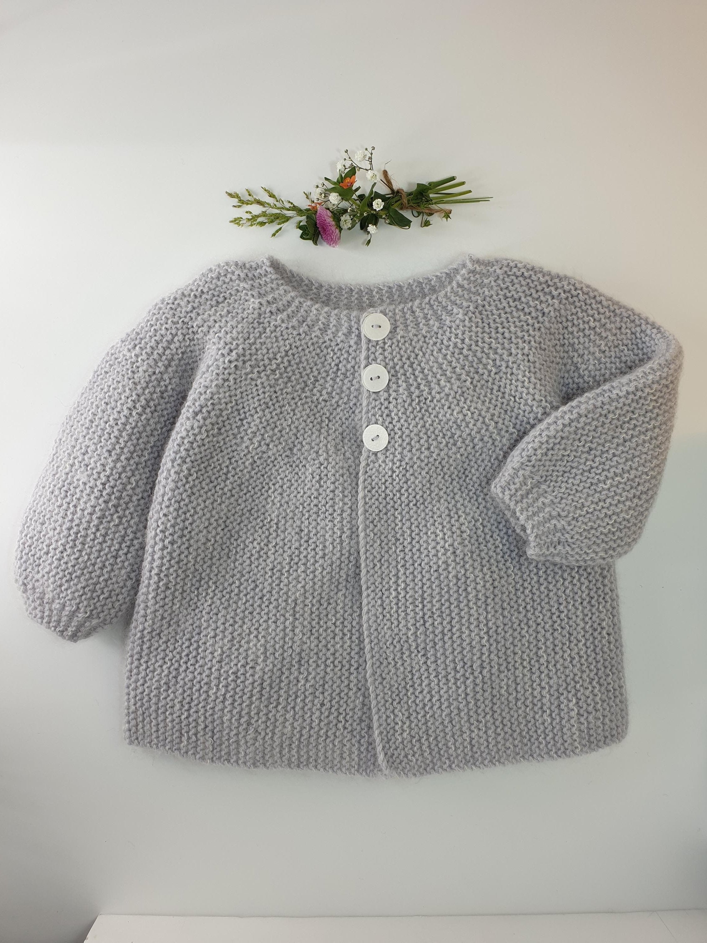 Annyblatt Acacia cappotto neonato kit maglia taglia 1 perla