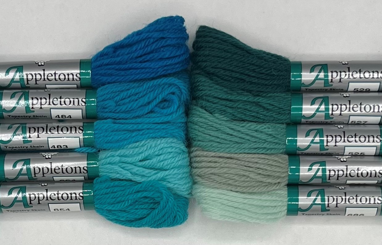 Appleton Tapestry Teal lana 4 capi verde petrolio