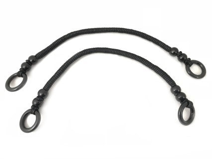 Il Filo di Arianna Manici legno borsa 46 cm nero