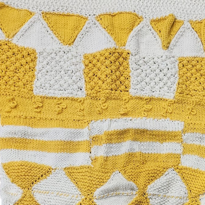 Gomitolorosa Copertine Design coperta bimbo maglia gialla