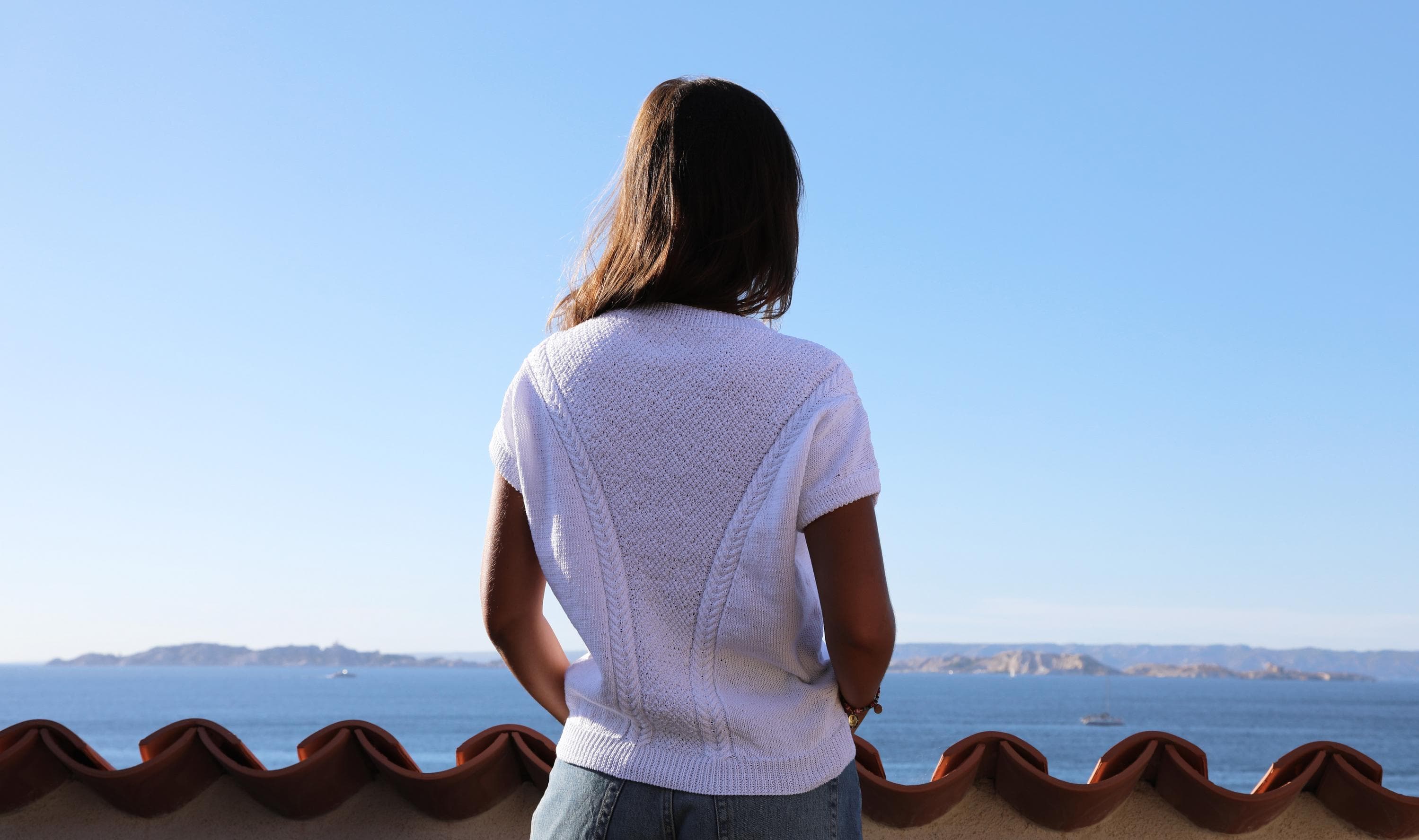 Anny Blatt Ilona top kit maglia trecce cotone