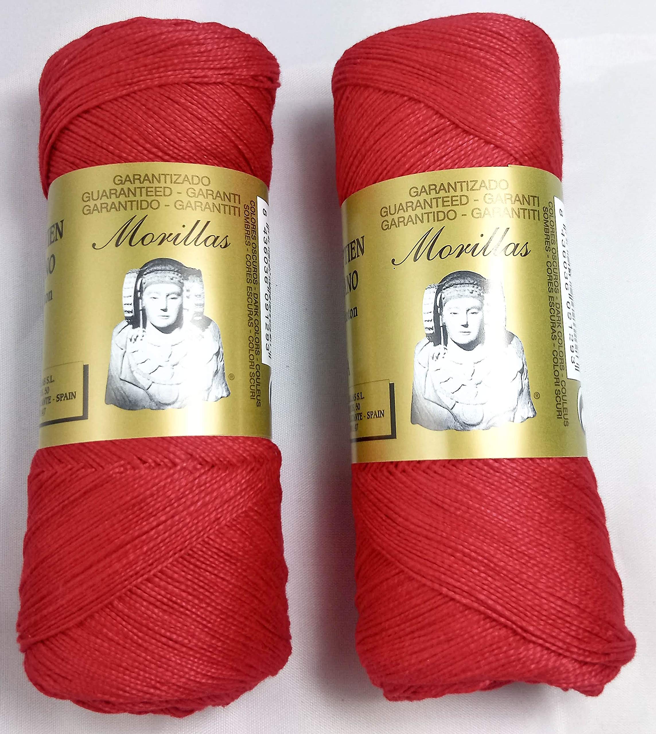 Morillas Zepelines Ne 5/2 cotone perlato rosso 40 2x75g