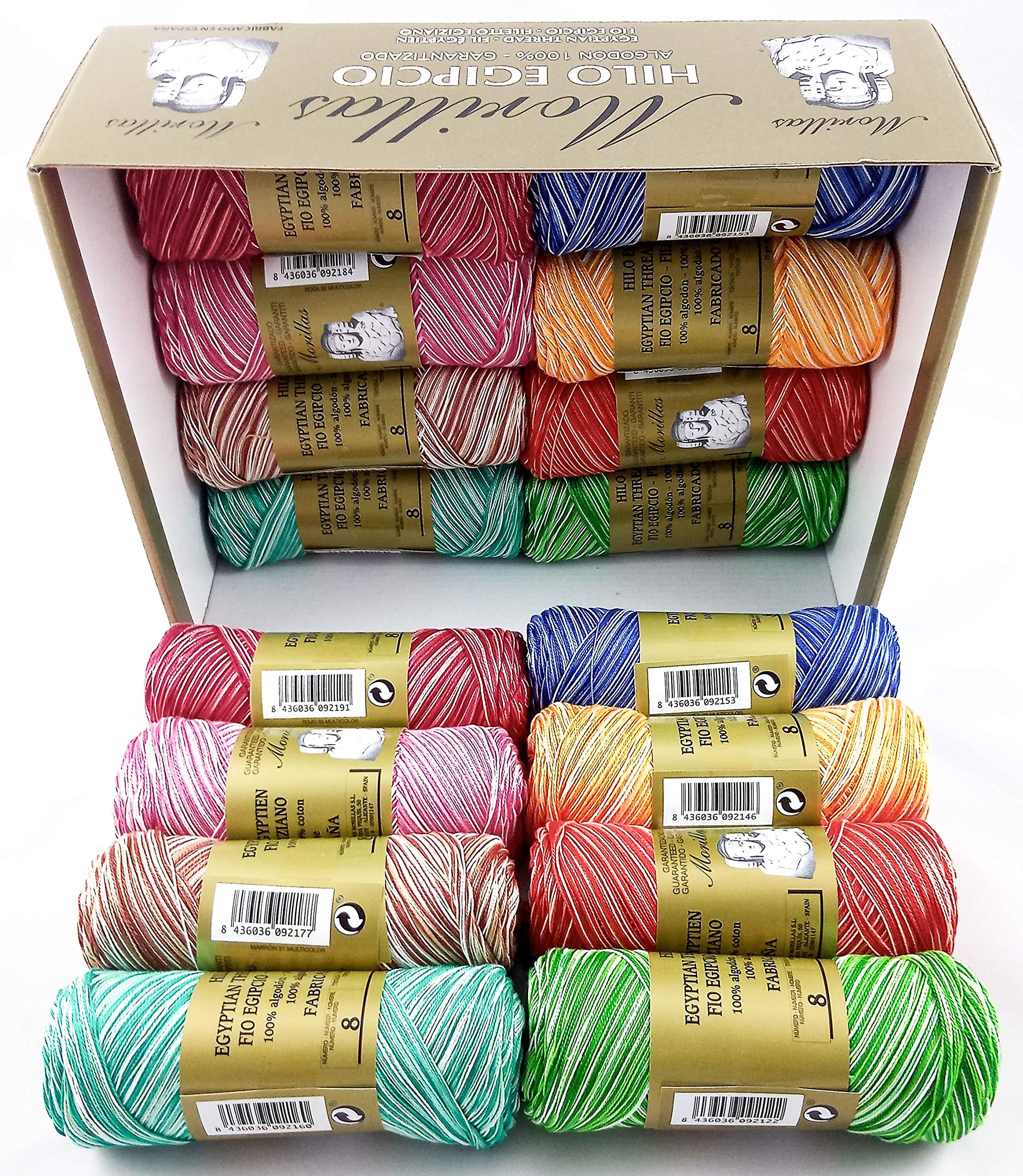 Morillas Zepelines Ne 8/2 cotone perlato 16 gomitoli colori