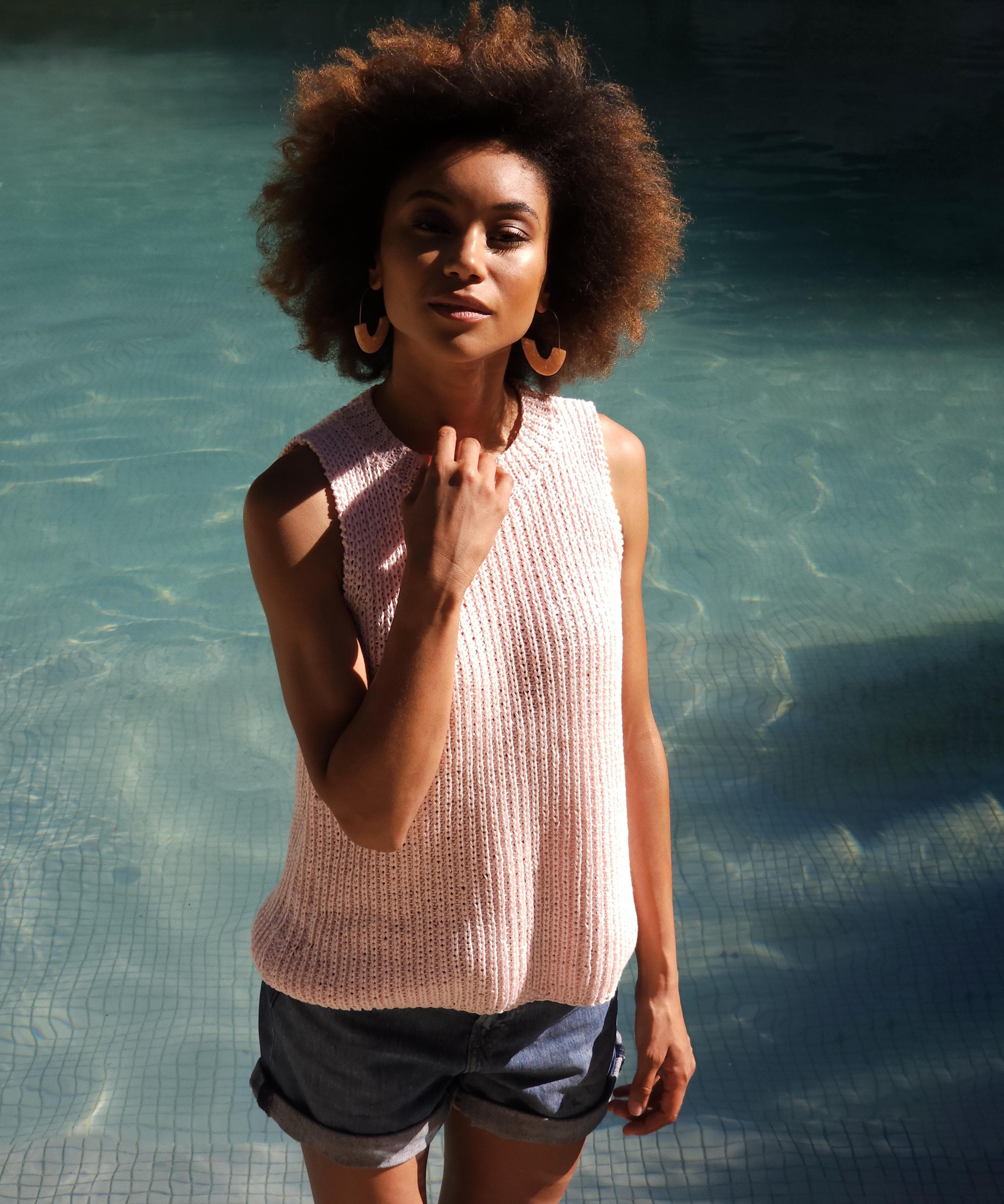 Anny Blatt Cecile kit maglia top in cotone Riviera