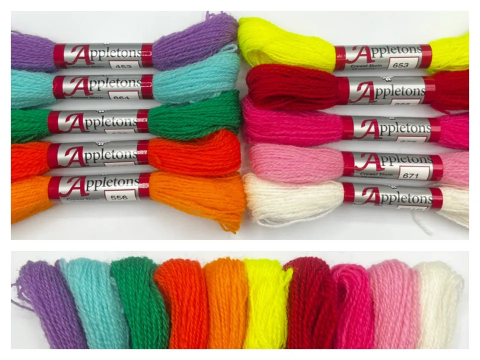 Appleton Summer Crewel 2 Ply Range kit lana da ricamo estivi