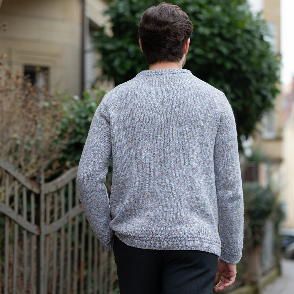 Pascuali Granite Line Sweater schema maglia raglan top-down