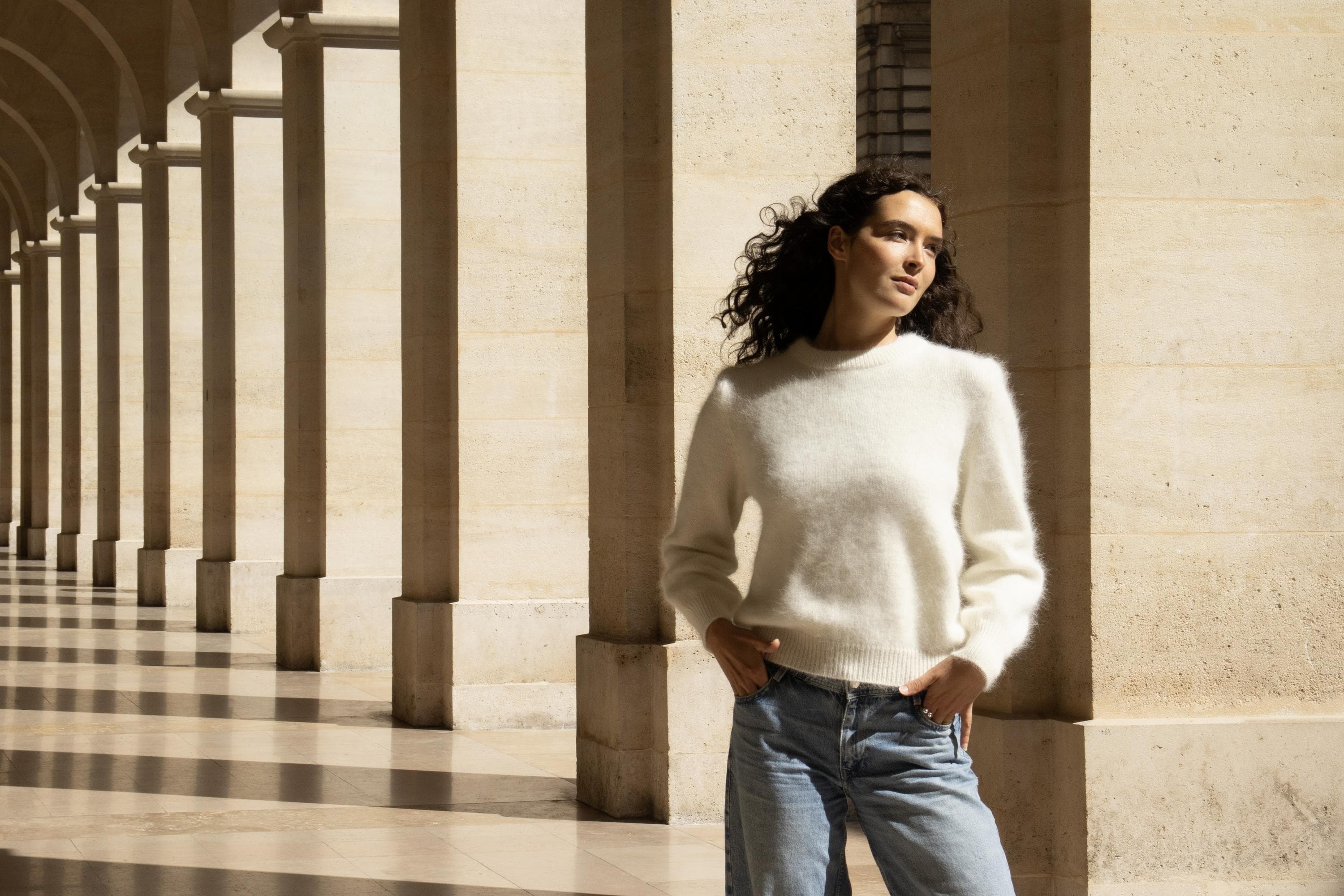 Anny Blatt Tina kit maglia angora collo rotondo S