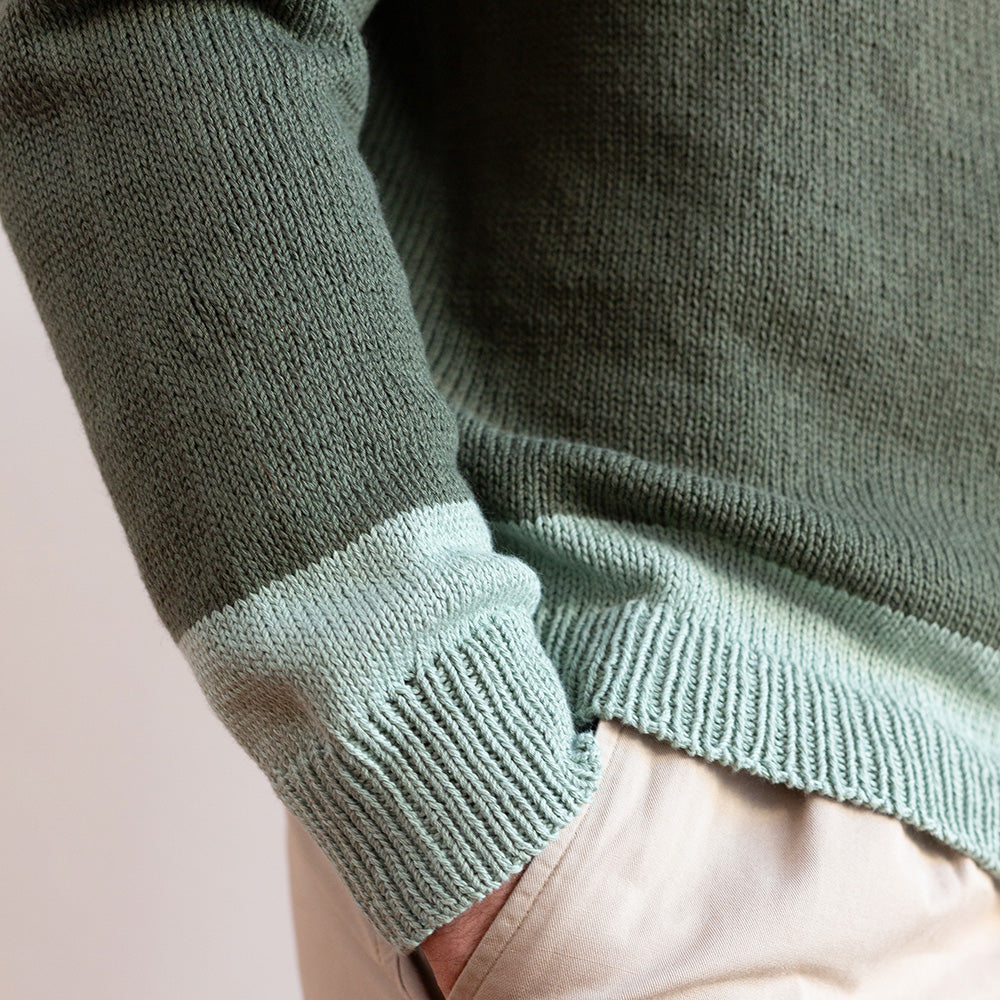 Pascuali Color Dipped Pullover schema maglia bicolore S-5XL