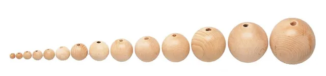 Il Filo di Arianna Palline legno forate 10 mm blister 40 pz