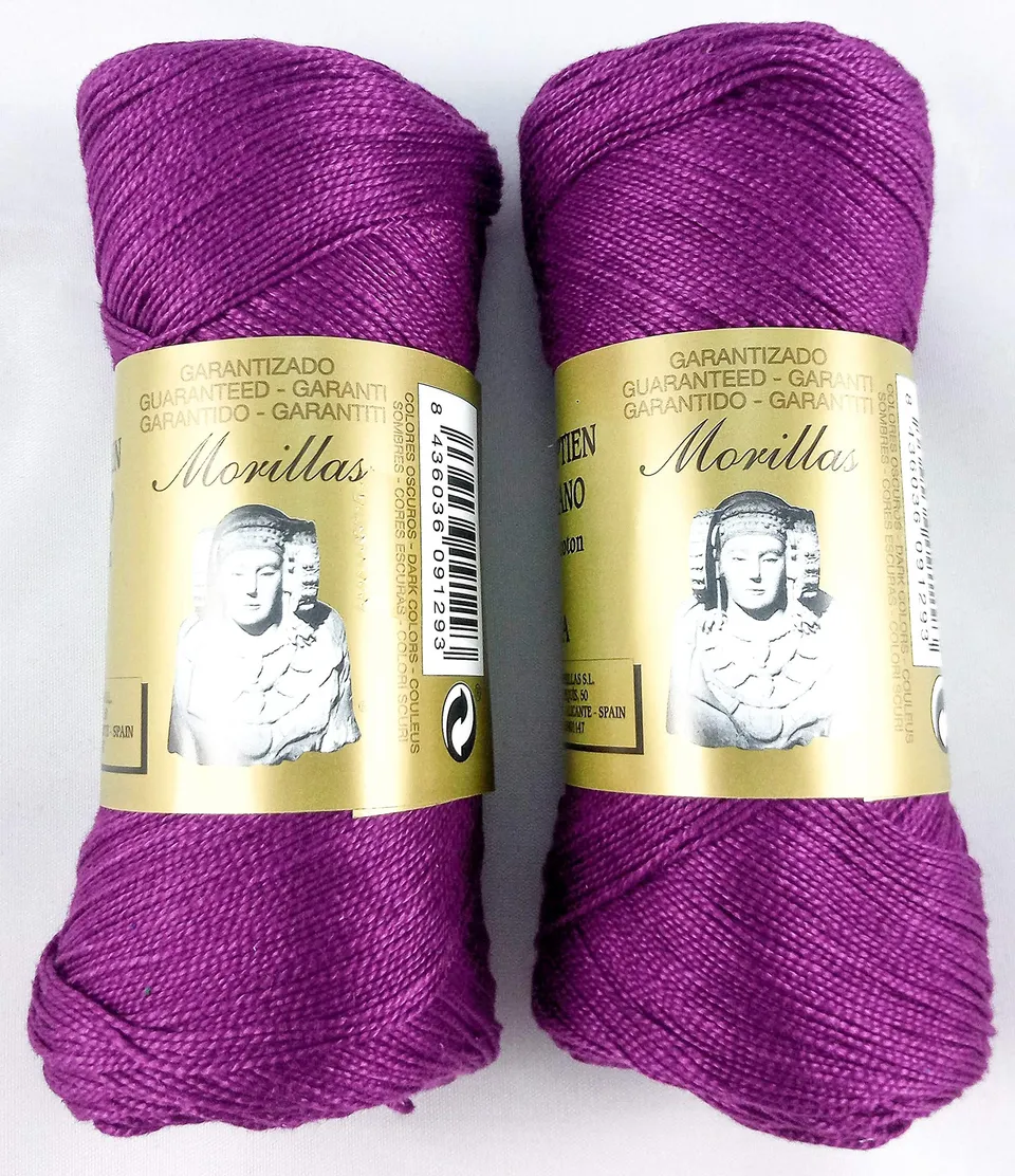 Morillas Zepelines Ne 8/2 filo cotone perlato viola 15 2pz