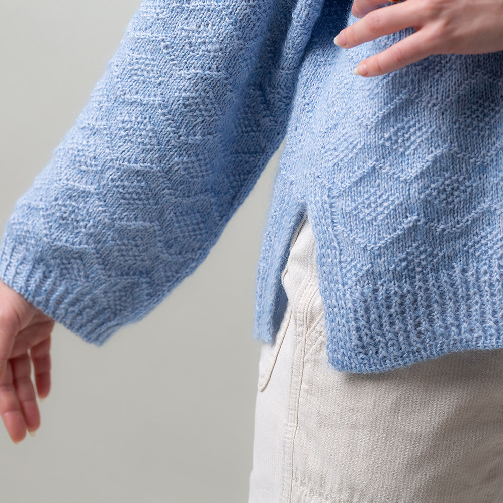 Pascuali Diamond Breeze schema maglia cardigan aperto mohair