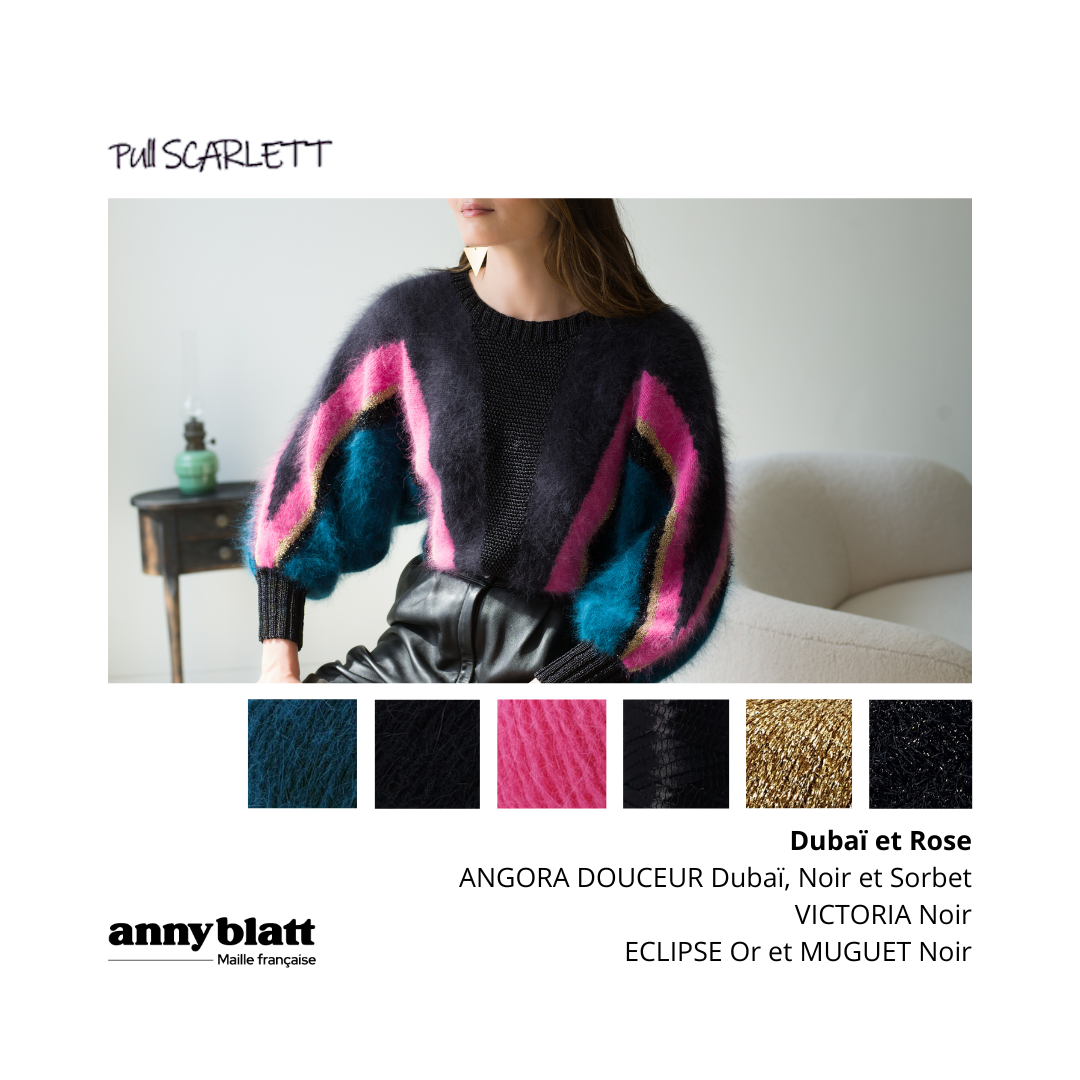 Annyblatt Scarlett kit maglia Dubaï e Rosa angora