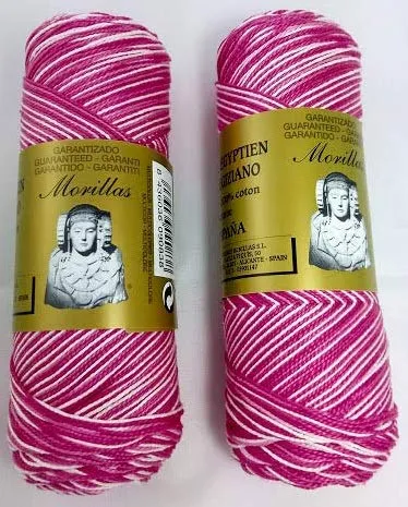 Morillas Zepelines Ne 5/2 cotone perlato rosa 32 x2 multicolore