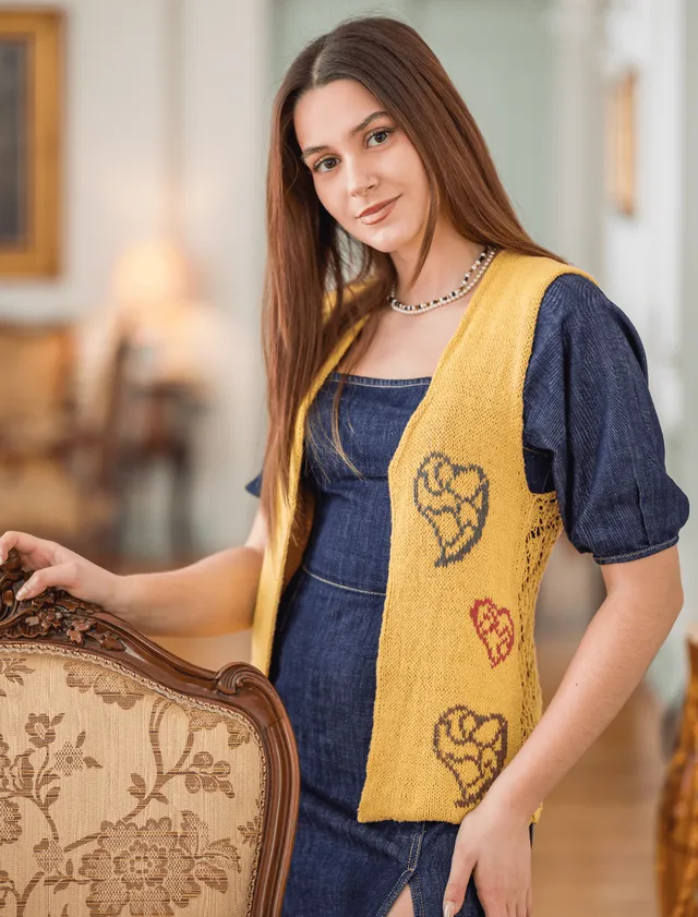 Rosarios4 Colete Filigrana modello gilet donna