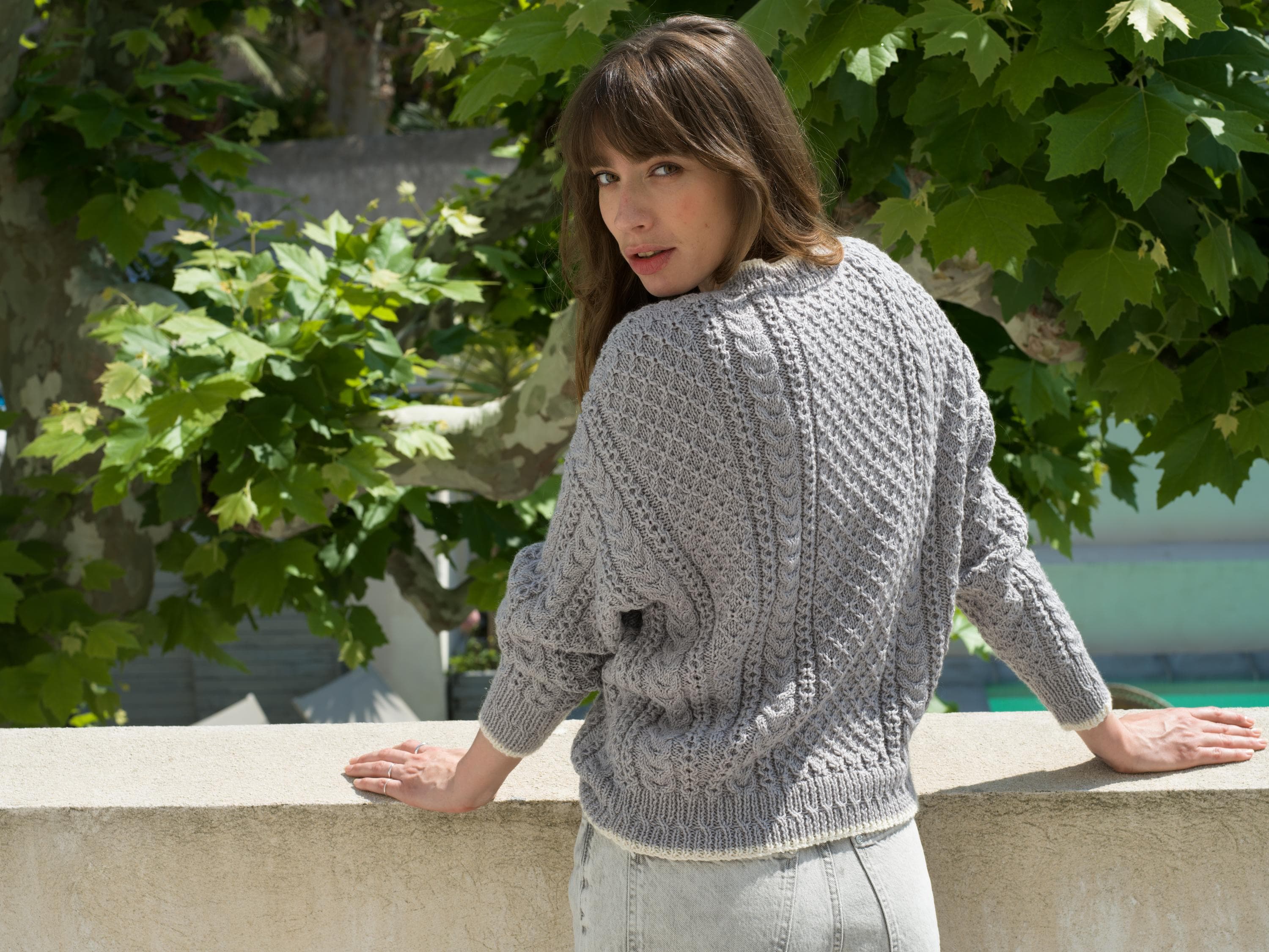 Annyblatt Beatrix kit maglia Givre merino trecce