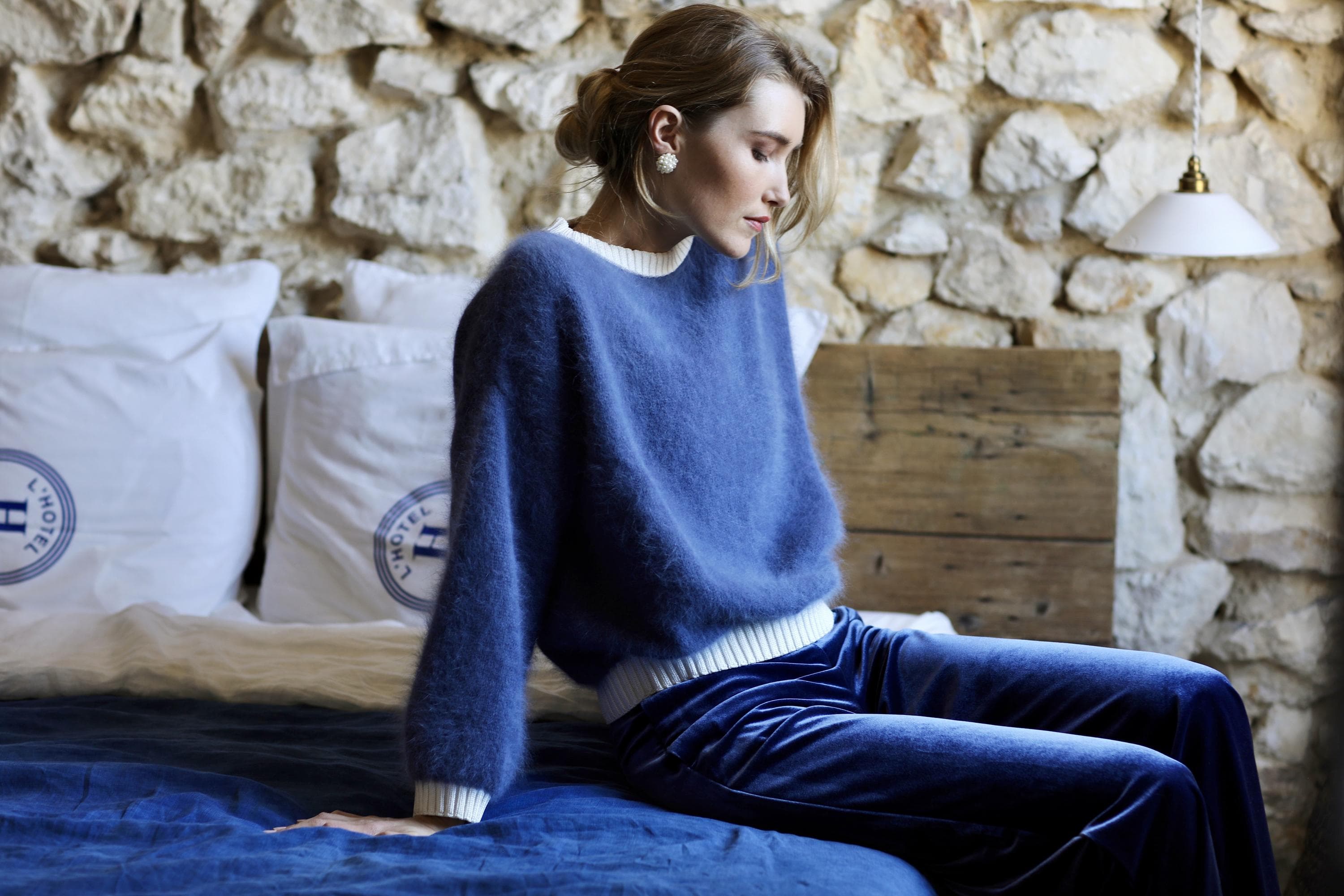 Anny Blatt Mila maglione angora taglia M cumulus