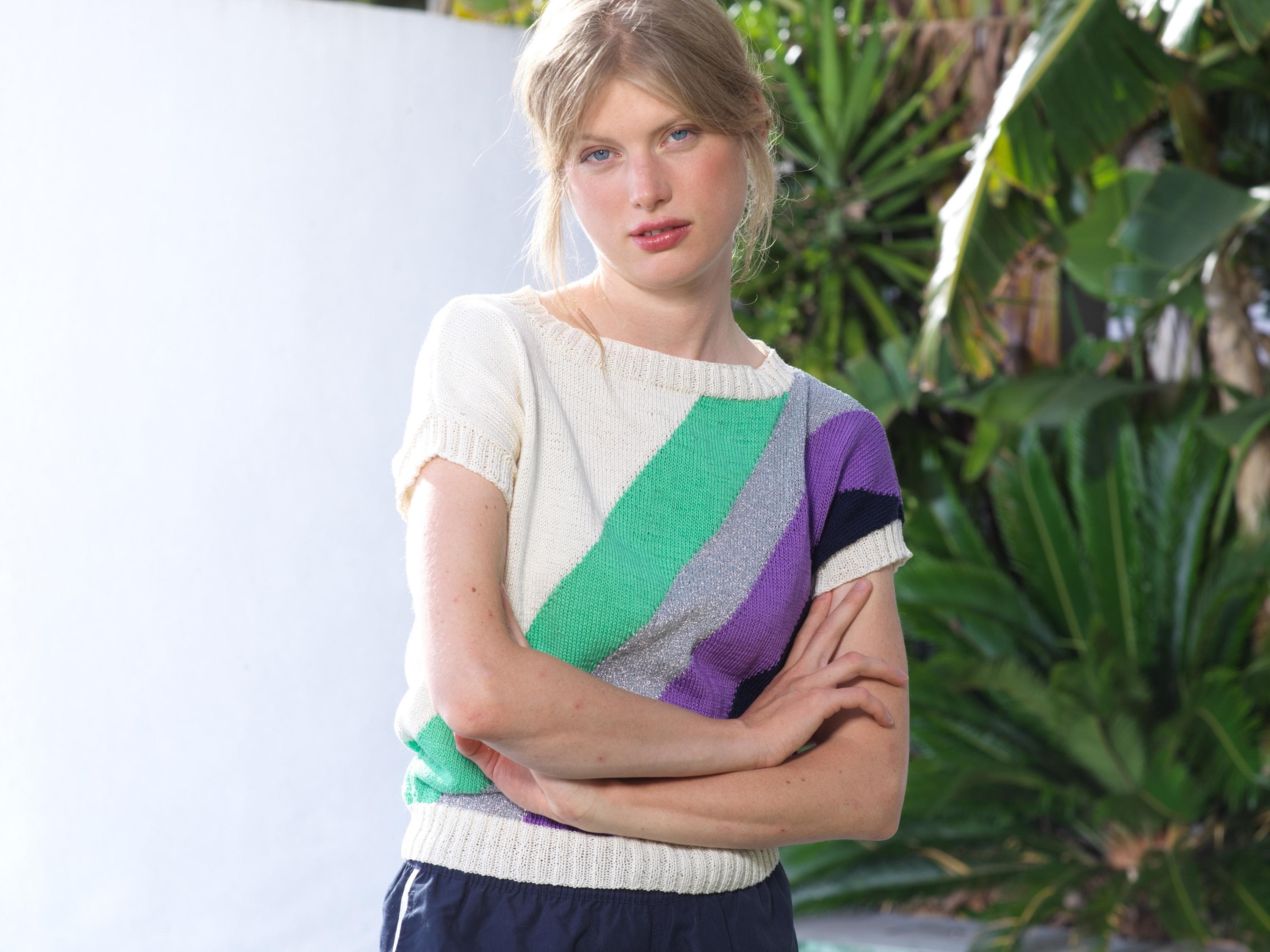 Anny Blatt Ashley kit maglia top taglia M cotone estivo