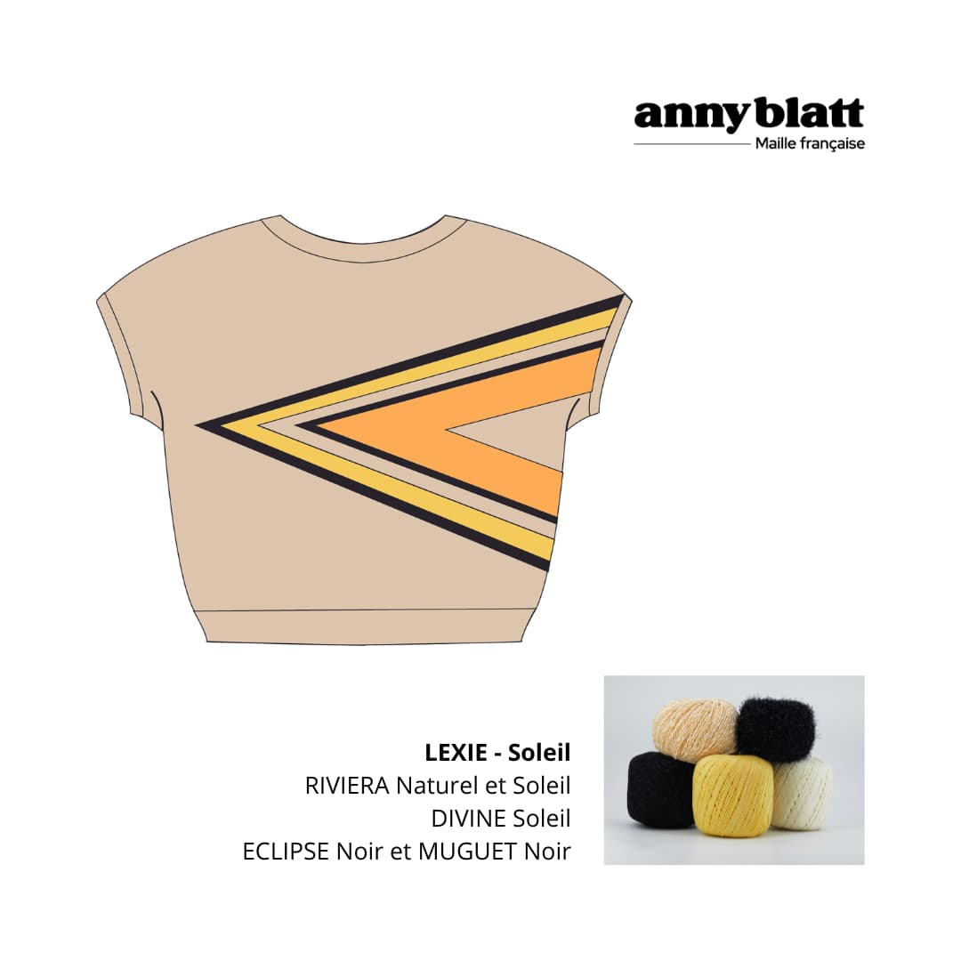 Anny Blatt Lexie kit top cotone Océan taglia M