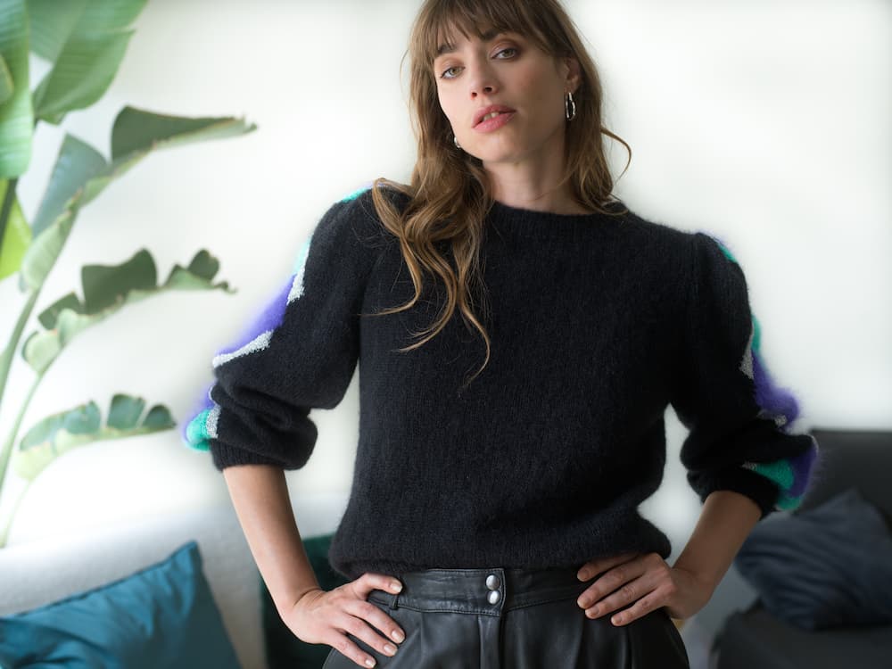 Annyblatt Diamant kit maglia pullover mohair jacquard