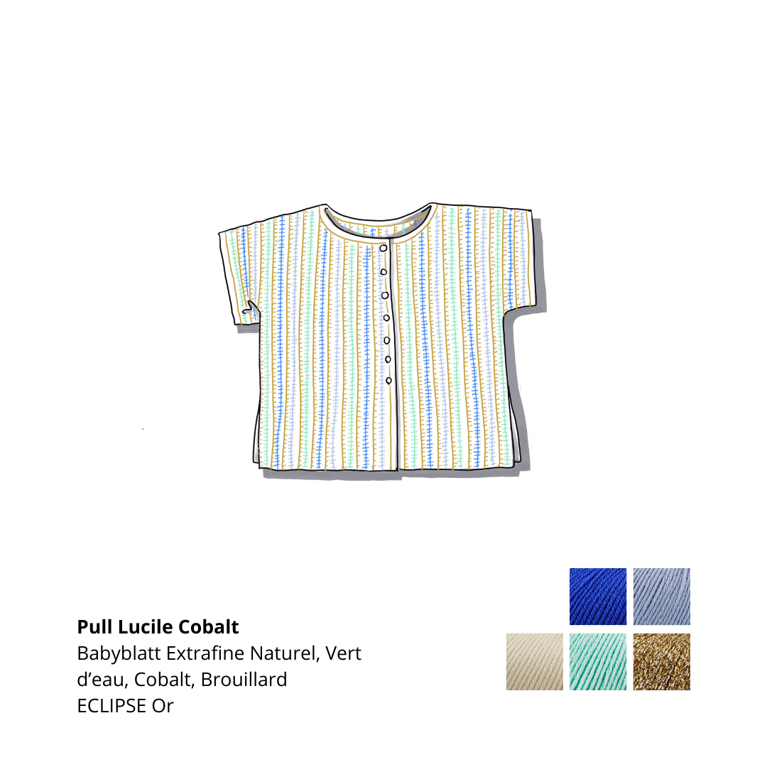 Anny Blatt Lucile kit gilet uncinetto merino Fraise M