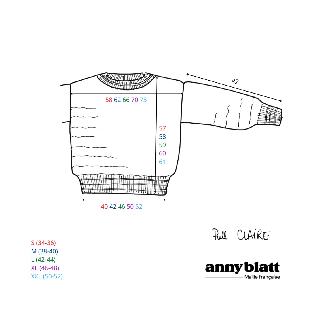 Anny Blatt Claire kit maglione girocollo mohair marino oro
