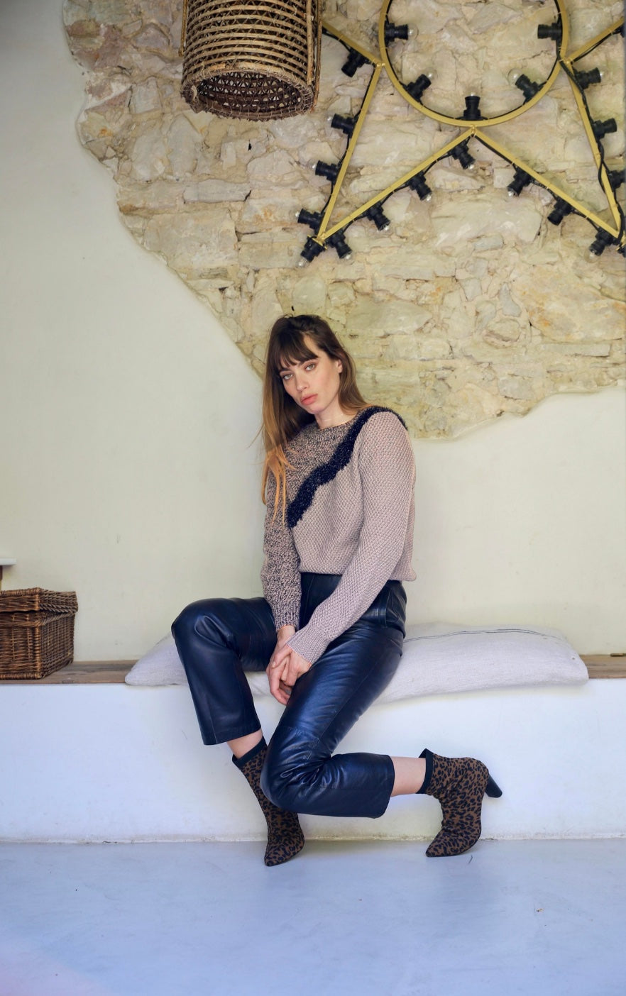 Annyblatt Baby Blatt Dorothée pull kit maglia merino dune