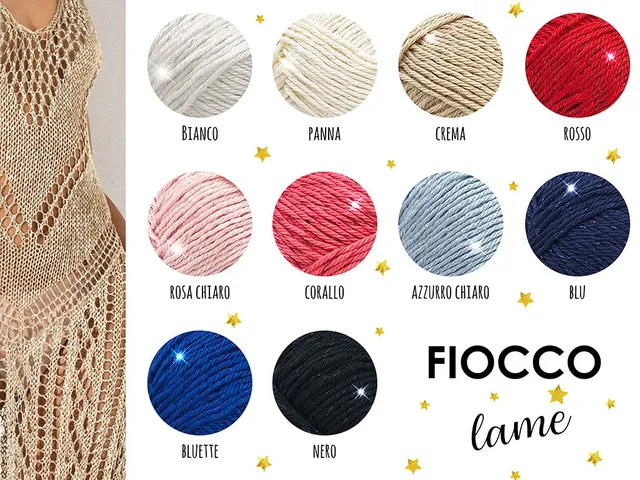 Il Filo di Arianna Fiocco Lamé gomitolo cotone Bianco 7000