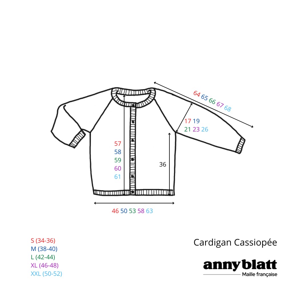 Annyblatt Cassiopée cardigan kit maglia mohair taglia M
