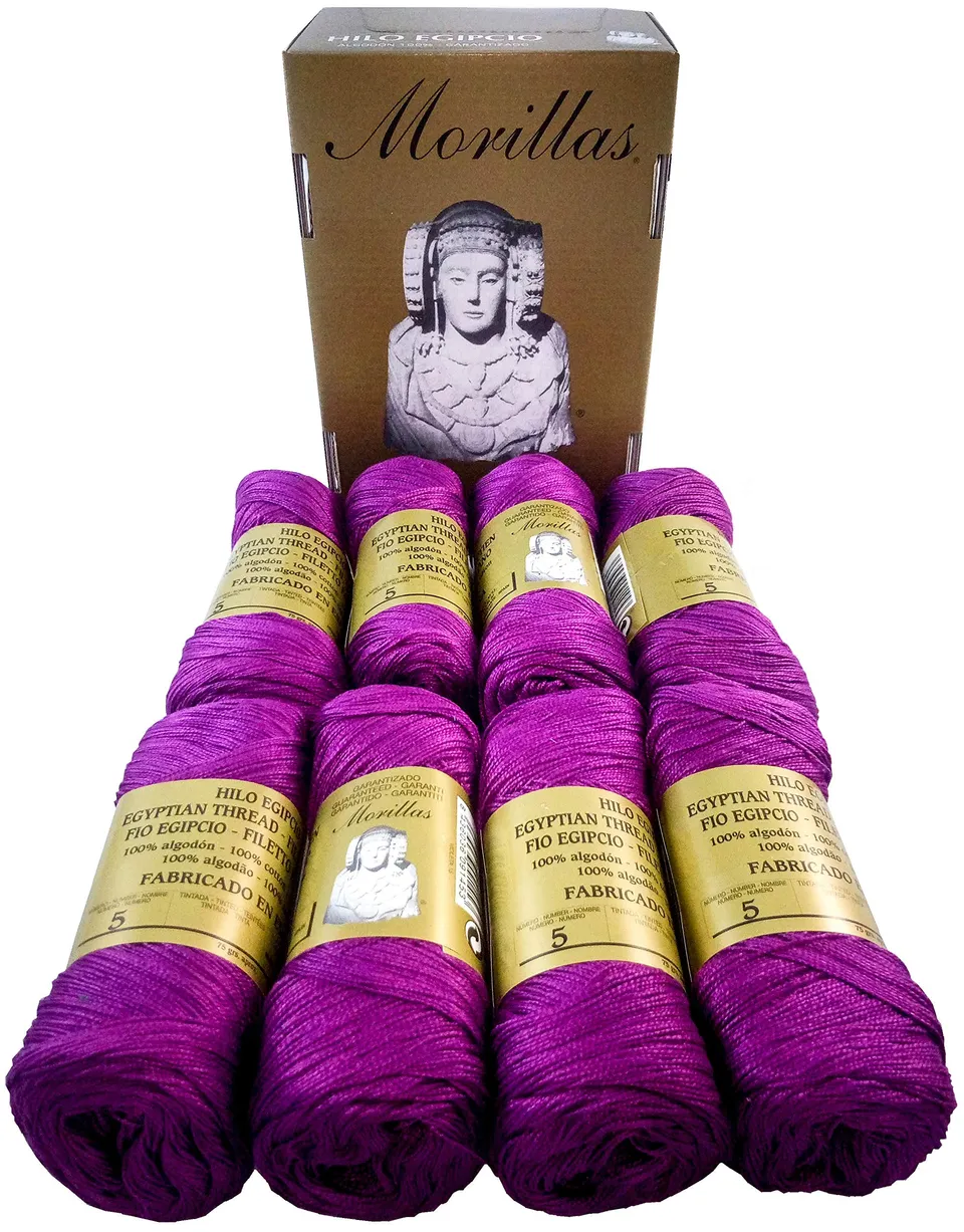 Morillas Zepelines Ne 5/2 cotone perlato viola 15 x8 tinta unita