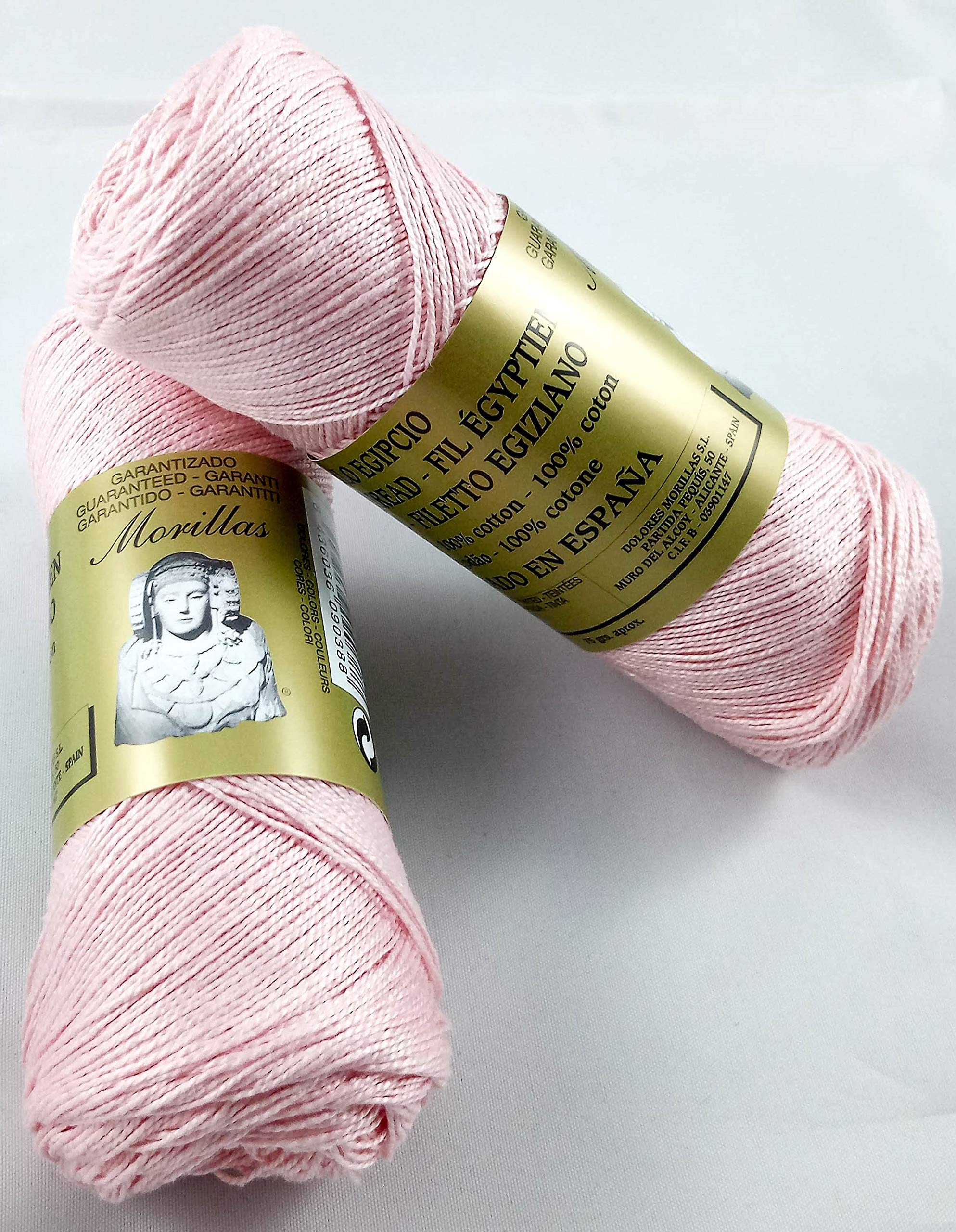 Morillas Zepelines Ne 5/2 cotone perlato rosa 8 2pz