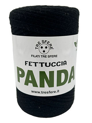 Il Filo di Arianna Panda Fettuccia Cotone Nero 01 250g