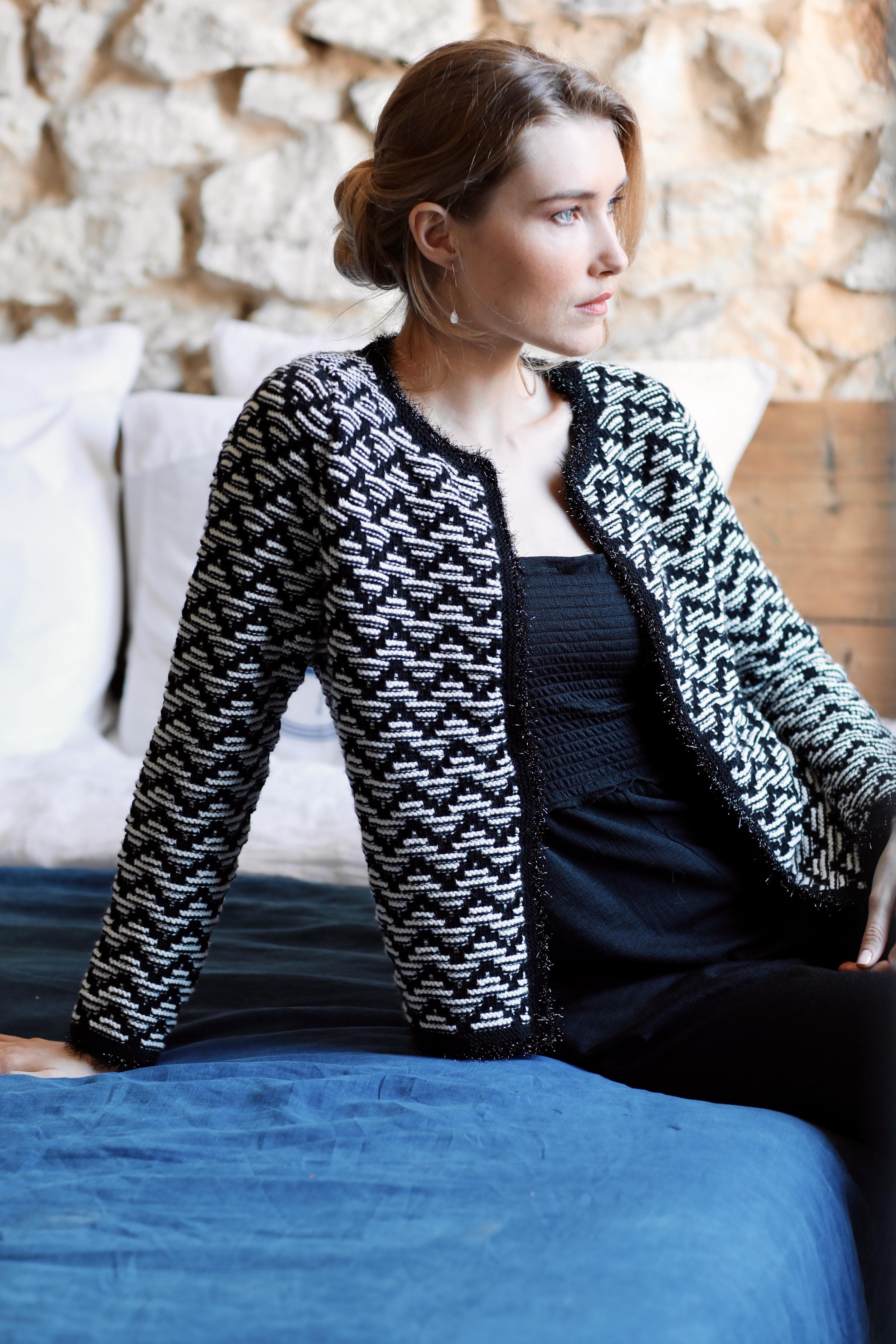 Annyblatt Magda giacca donna kit maglia taglia S naturale