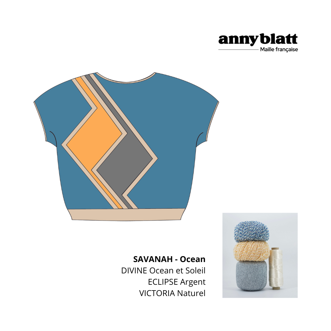 Anny Blatt Savanah top kit maglia cotone con paillettes