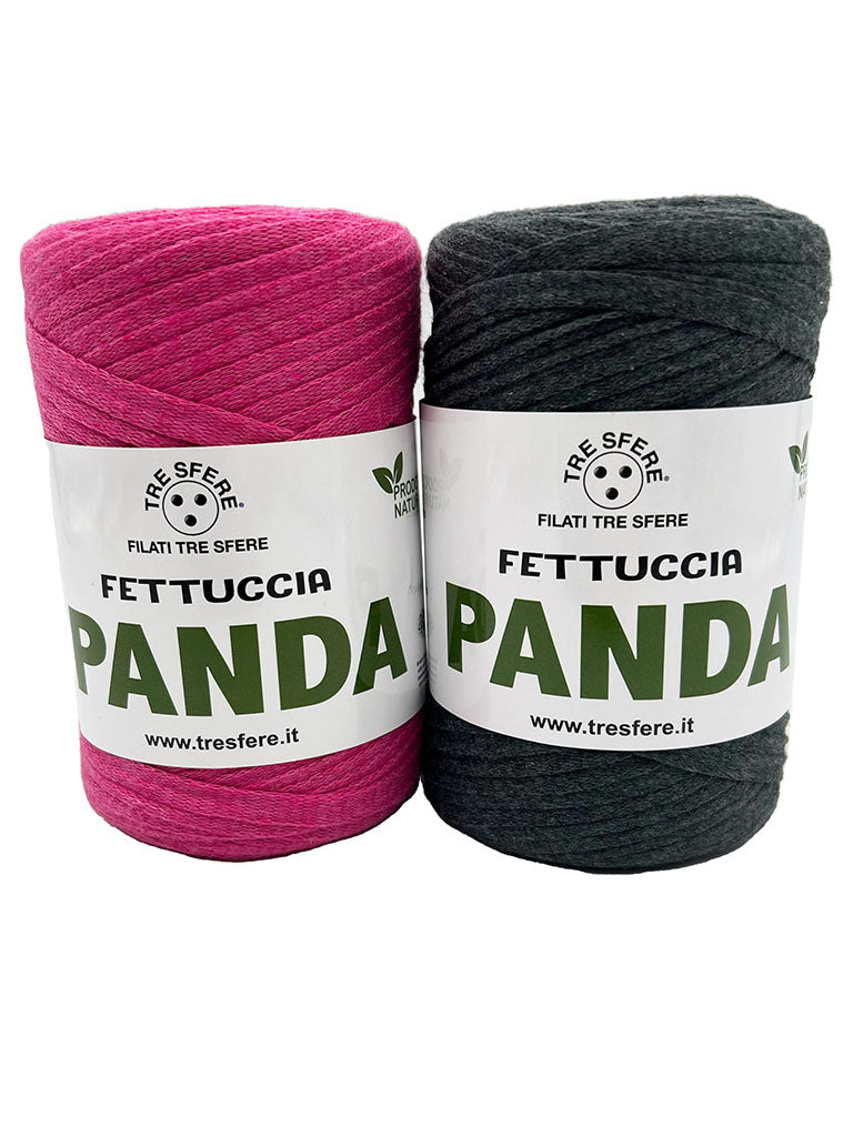 Il Filo di Arianna Panda Fettuccia Cotone Nero 01 250g
