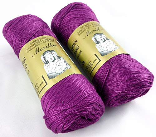 Morillas Zepelines Ne 8/2 filo cotone perlato viola 15 2pz