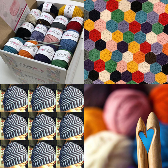 Gomitolorosa Love Box kit gomitoli 15 colori con ferri