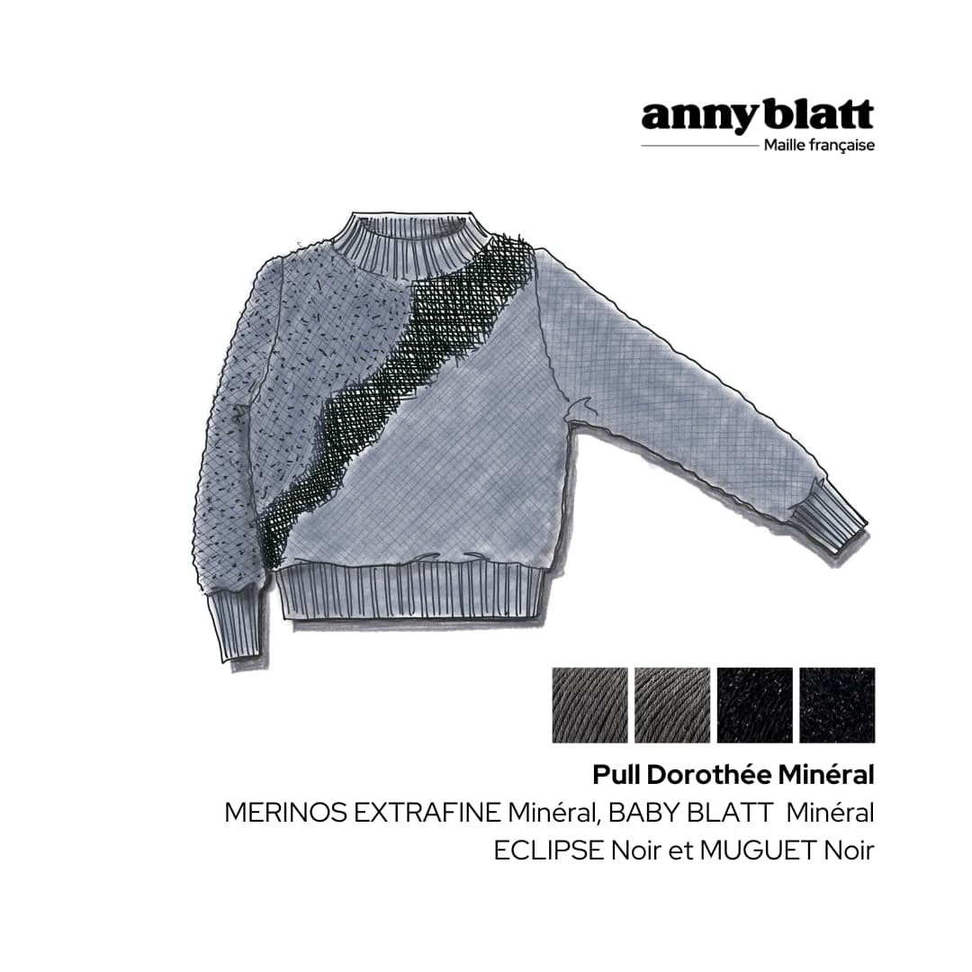 Annyblatt Baby Blatt Dorothée pull kit maglia merino dune