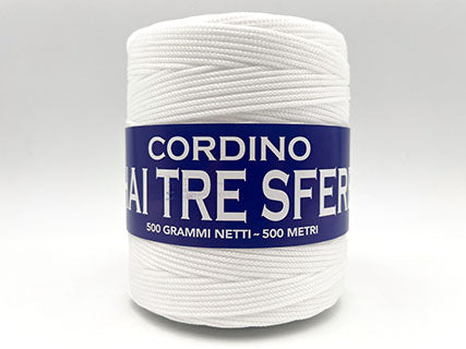 Il Filo di Arianna Thay cordino borse bianco 001 500 g
