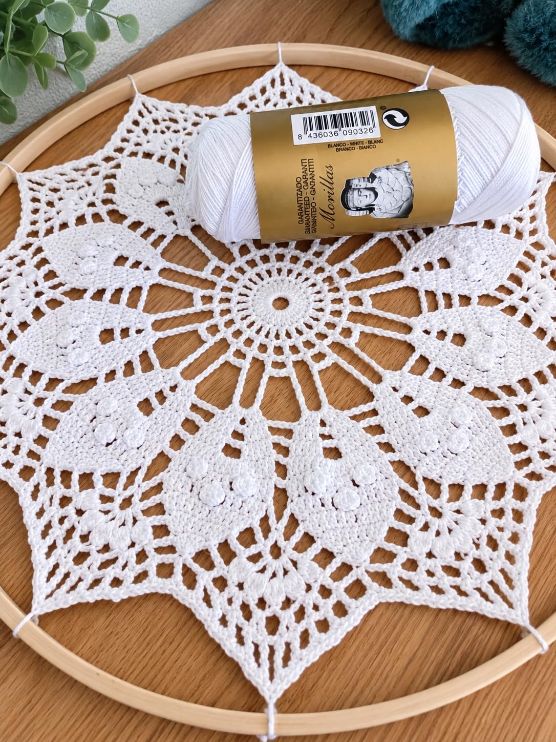 Morillas Zepelines N5 cotone perlé bianco 8 pezzi