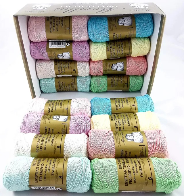 Morillas Zepelines Ne 8/2 cotone perlato 16x75g colori chiari