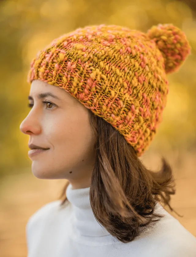 Rosarios4 416 Gorro Maron schema cappello donna