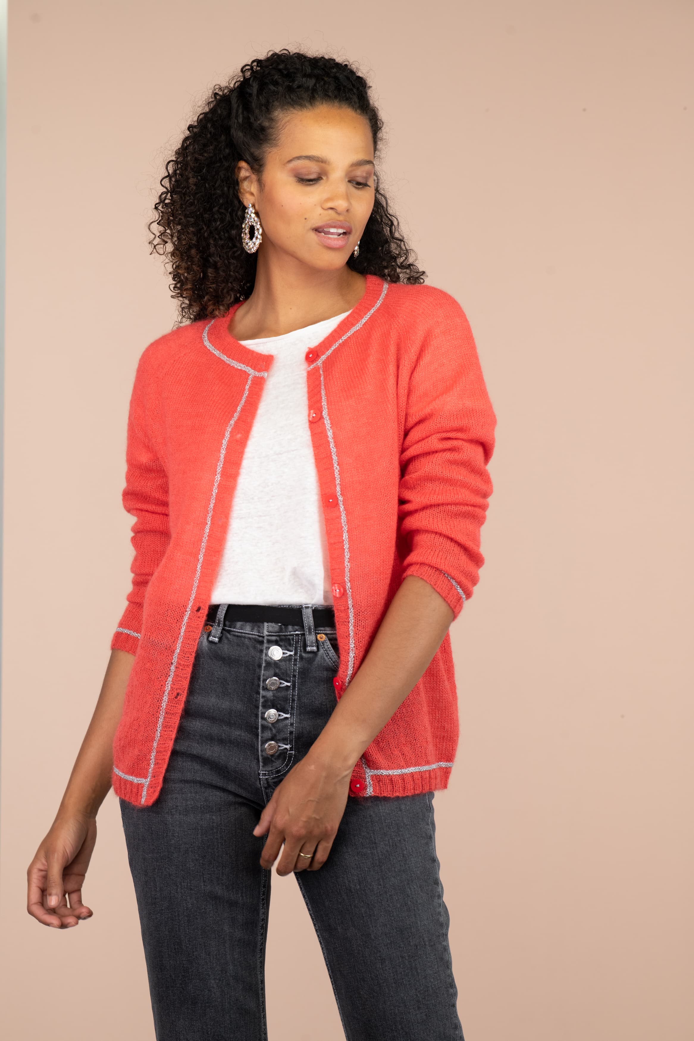 Annyblatt Honey Moon Cassis cardigan kit ferri S Capucine